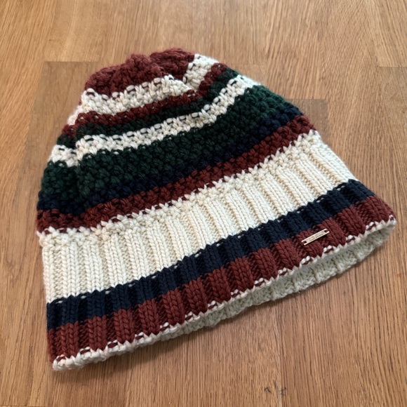 L.L. Bean Accessories - L.L. Bean ADULT ONE SIZE Striped Colorblock Knit Beanie Hat